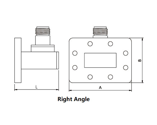 right angle waveguide adapter
