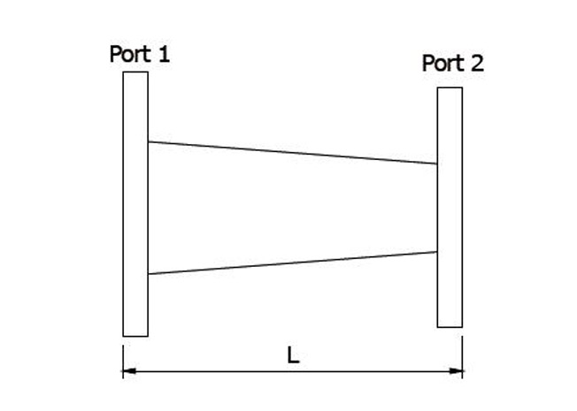diagram of waveguide straights and transitions 1