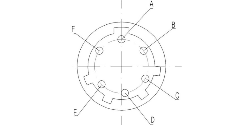 Aviation Plug 6-pin layout.