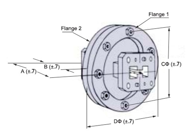 diagram of double ridged waveguide bulkhead feedthrus