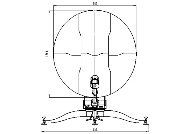 diagram of flyaway antenna