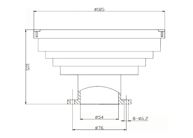 diagram of microwave feedhorn