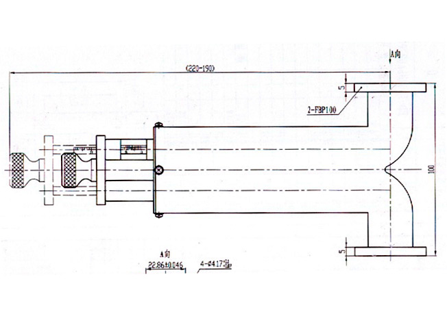 outline drawing of microwave phase shifter